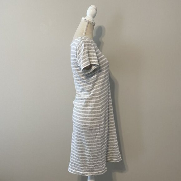 Vineyard Vines Dress Womens Small Gray Striped Short Sleeve Short - Picture 3 of 5